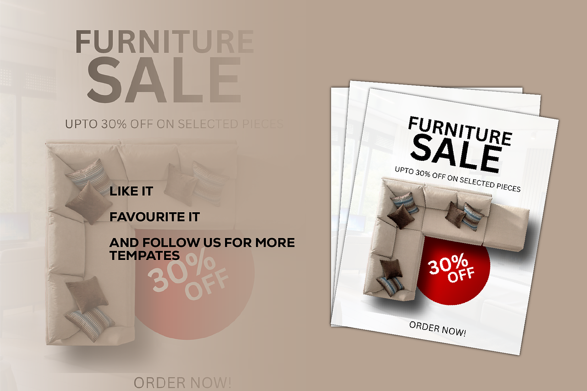 FURNITURE SALE FLYER CANVA TEMPLATE, a Marketing Template by Sipi_Graphics (Photo 3 of 3)