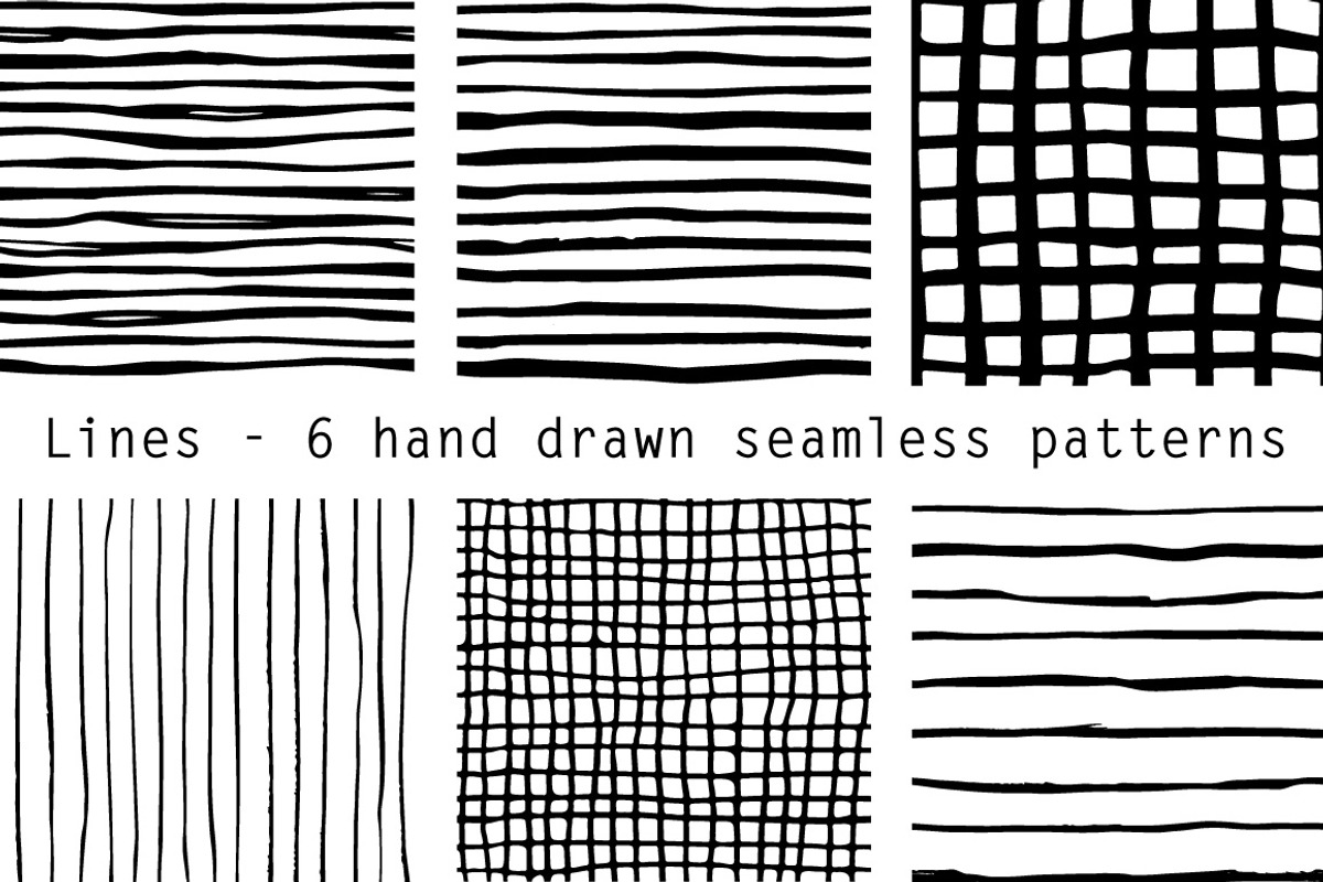 Hand drawn lines - patterns, a Pattern Graphic by Wild Rose (Photo 1 of 11)