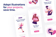 Breast Cancer Vector Pack, a Person Illustration by Prosymbols (Thumbnail 3 of 8)