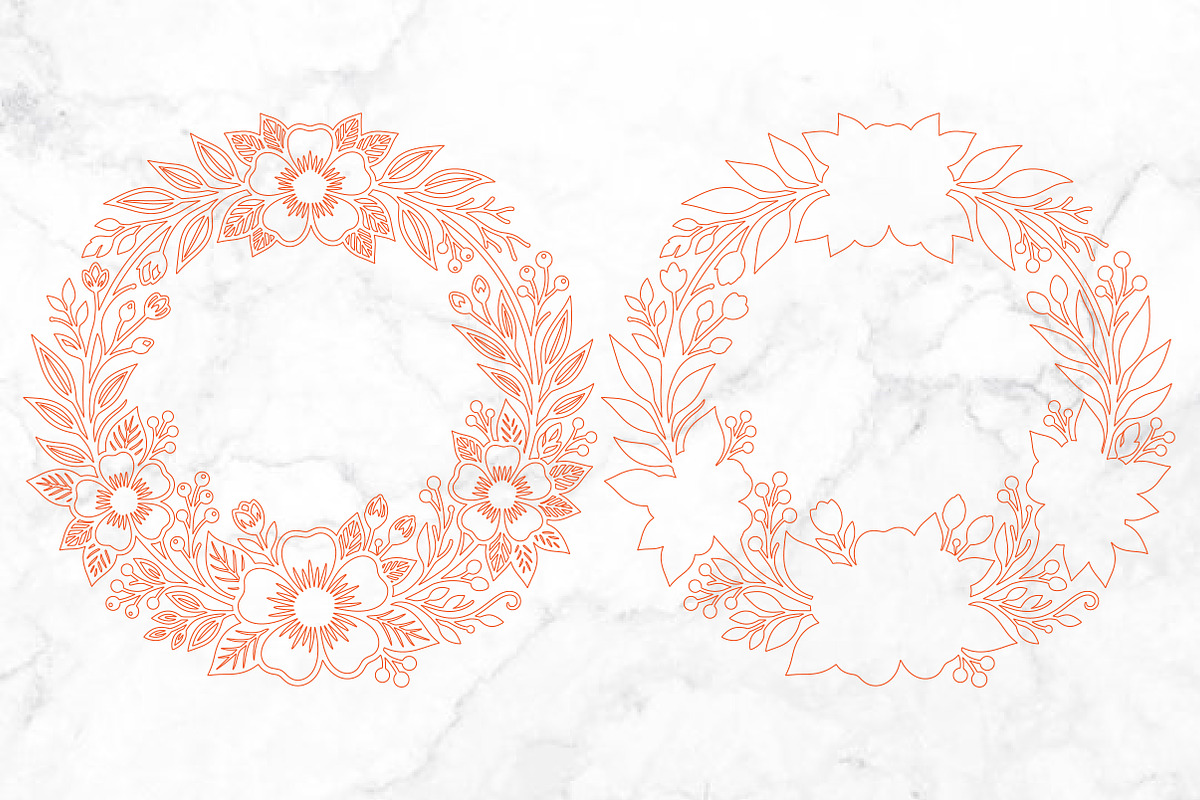 Floral Wreath Laser Cut SVG, an Object Graphic by Rose Art (Photo 3 of 3)