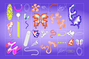 Postmodern Squiggle 2 Vector Clipart