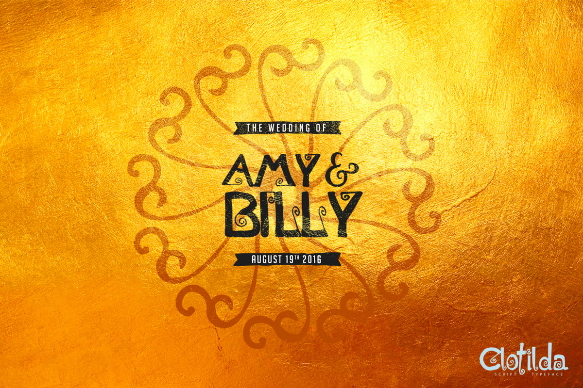 Clotilda Script Typeface preview 3