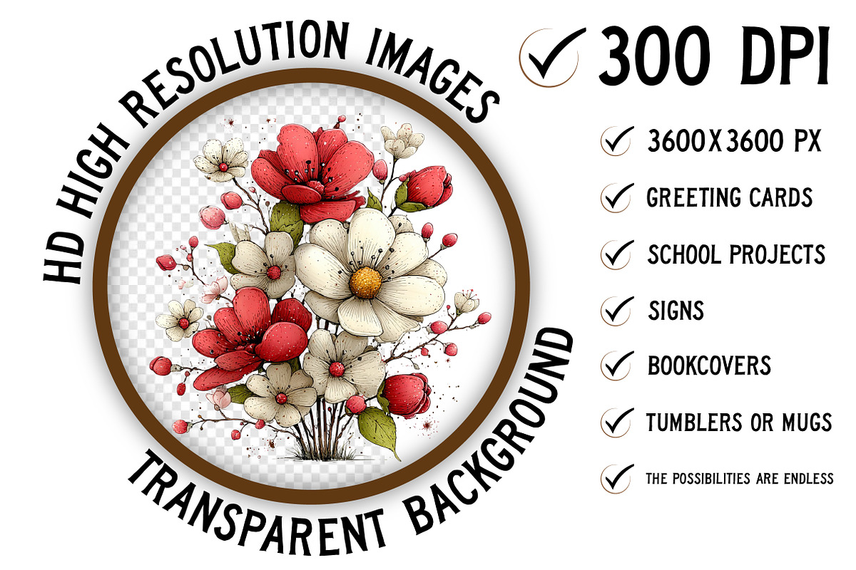 Whimsical Spring Flower Clipart, an Illustration by Craft Nest (Photo 2 of 11)