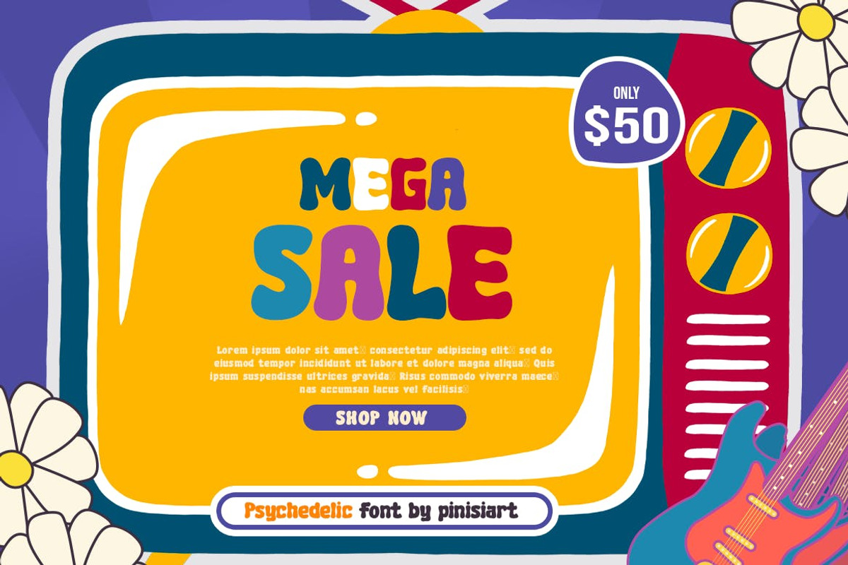 LUCID DREAM – Psychedelic Fun Font, a Sans Serif Font by Pinisi ART (Photo 6 of 10)