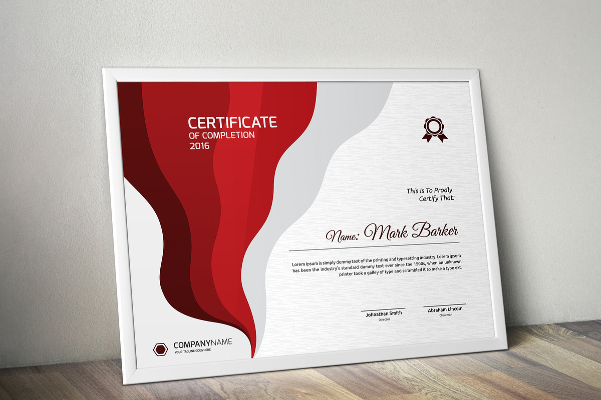 Certificate Word | PSD | AI, a Stationery Template by Curve Design (Photo 4 of 6)