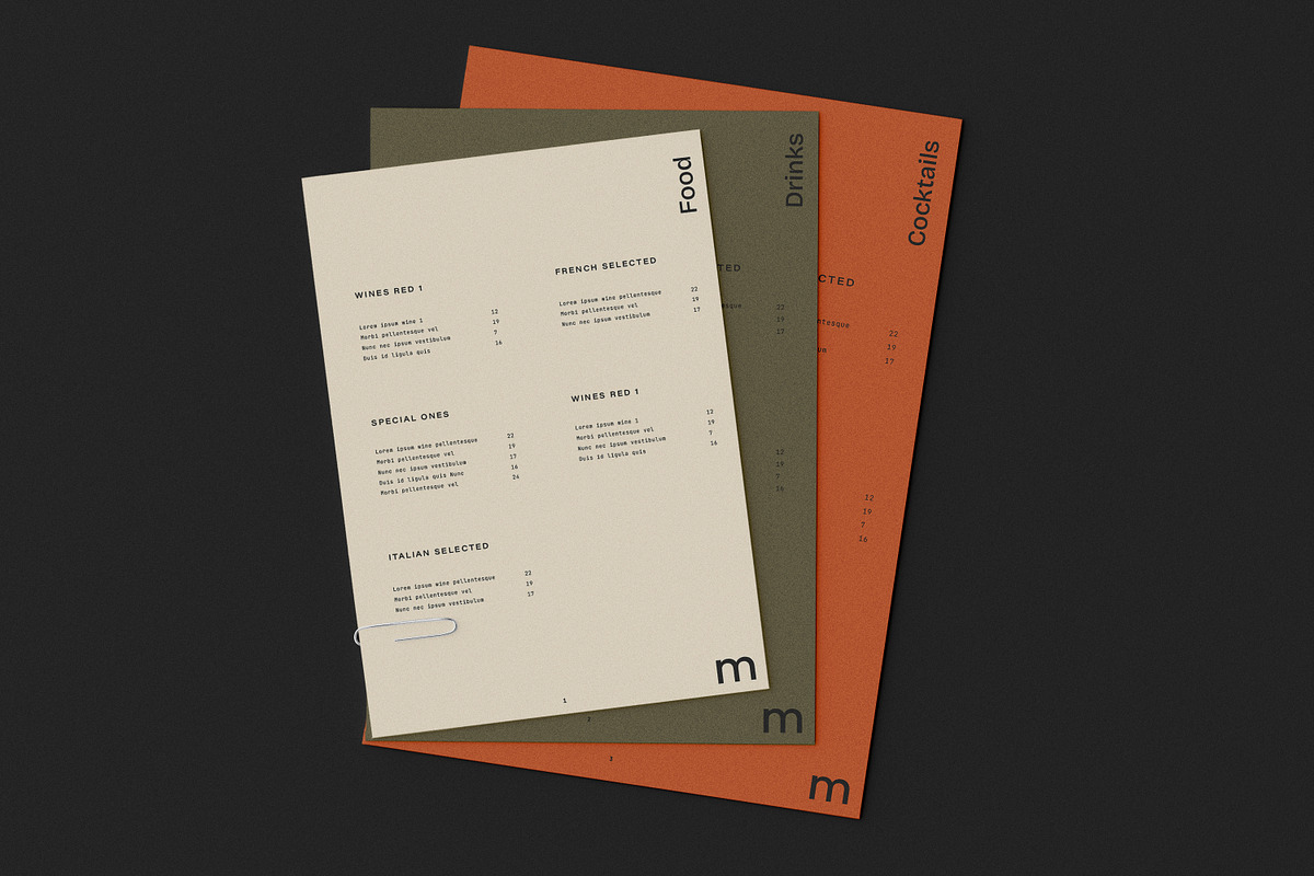 A4, A5, A6 Restaurant Menu Mockup, a Books & Magazine Mockup by Catkie - Digital Art (Photo 5 of 7)