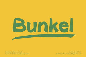 Bunkel - Playful Handdrawn Display