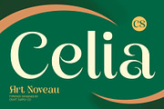 CS Celia – Art Nouveau Font, a Sans Serif Font by Craft Supply Co. (Thumbnail 1 of 8)