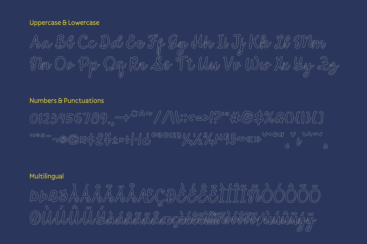 CS Danica Dashed, a Script Font by Craft Supply Co. (Photo 8 of 8)