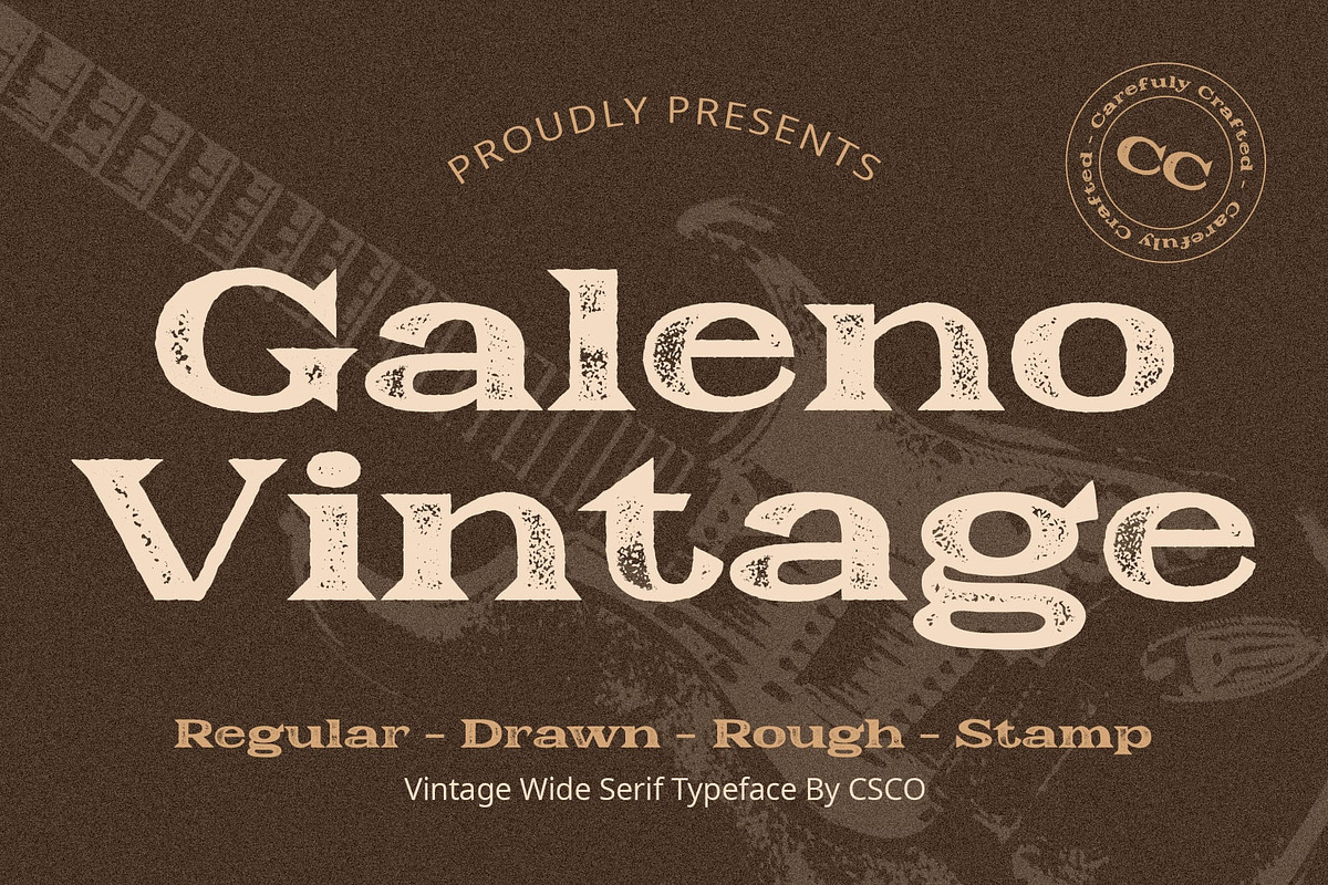 Galeno Vintage, a Serif Font by Craft Supply Co. (Photo 1 of 8)