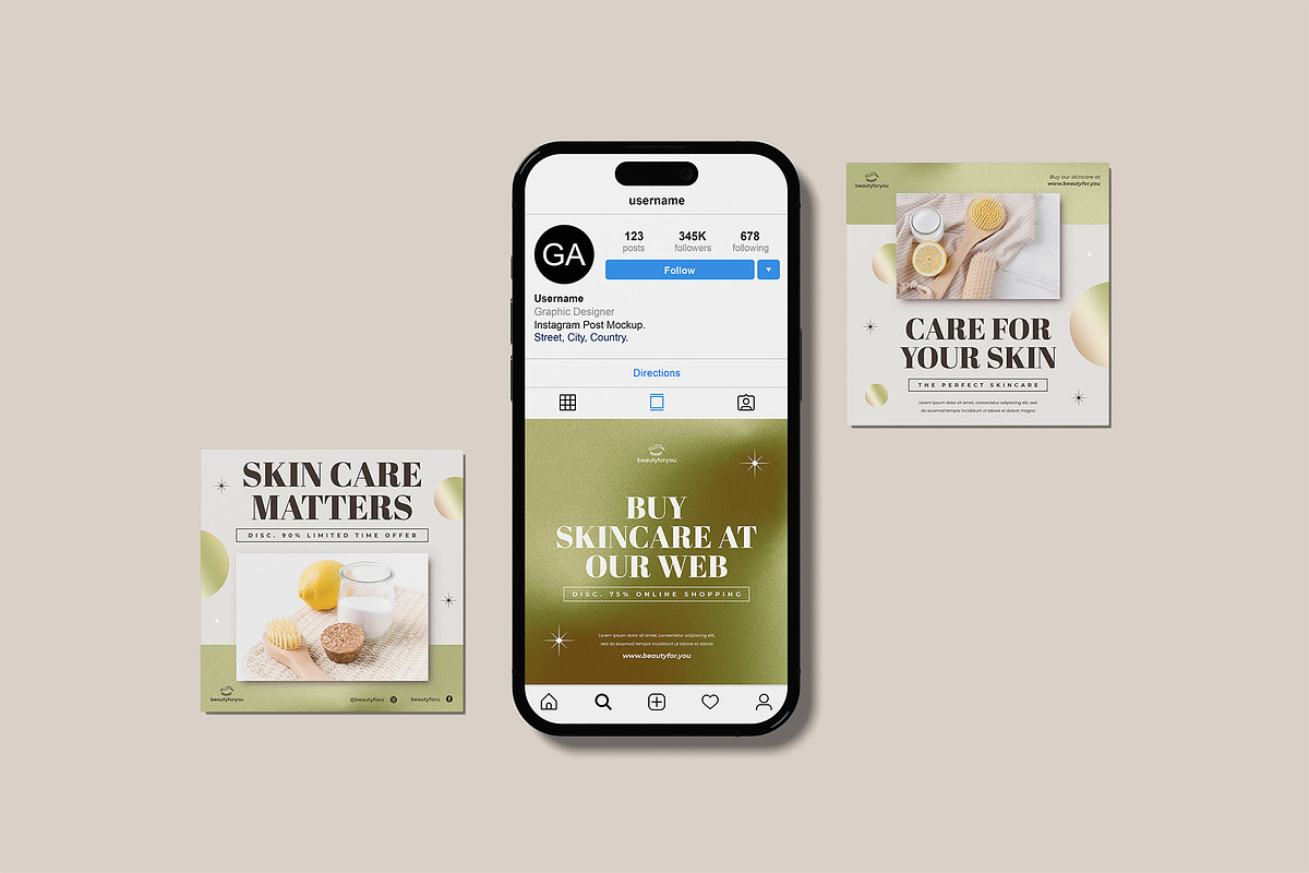 Instagram Post Mockup Bundles, an iPhone Mockup by Graphic Aesthetic (Photo 10 of 25)