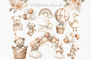 Boho Baby, Teddy Bear Clipart, a Decorative Illustration by ClipArtCharm (Thumbnail 5 of 6)