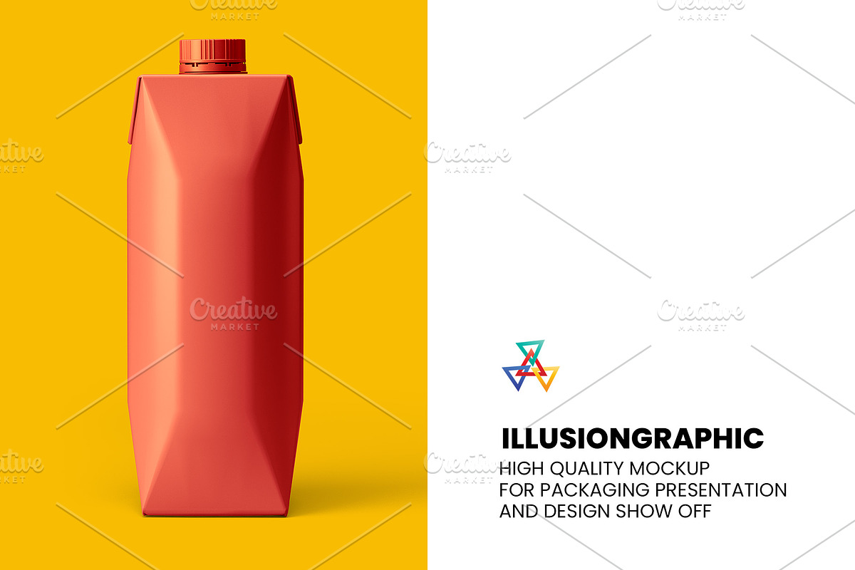 Tetra Pak Prisma Pack Mockup, a Packaging Mockup by Illusiongraphic (Photo 13 of 13)