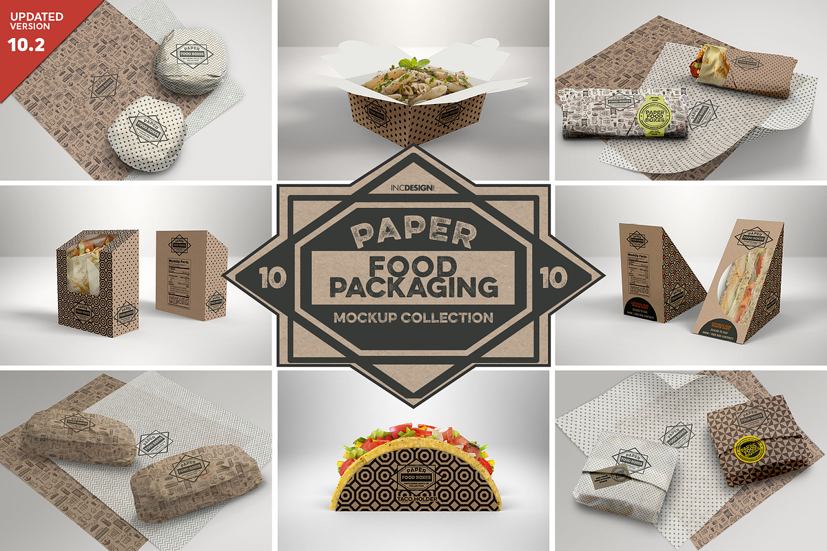 VOL.10 Food Box Packaging Mockups, a Product Mockup by INCDesign (Photo 1 of 22)
