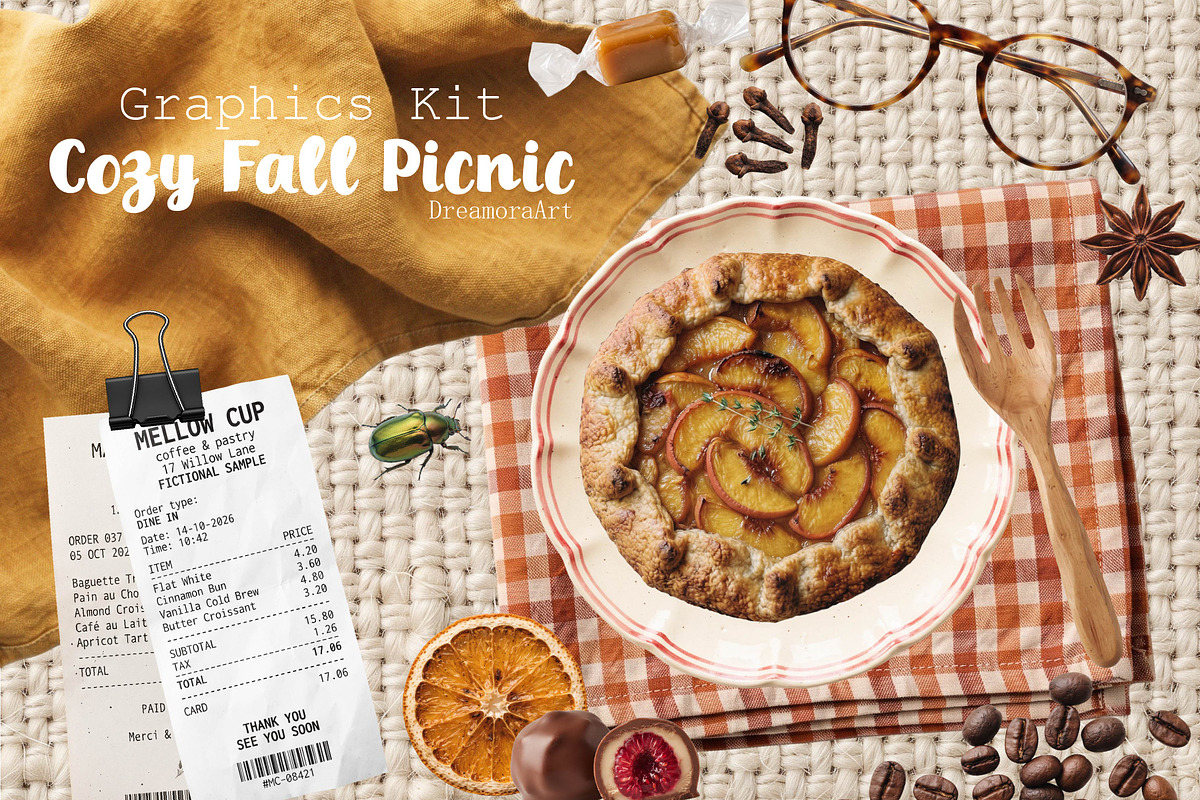 Cozy Autumn Picnic Graphics Kit, an Object Graphic by DreamoraArt (Photo 4 of 8)