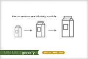 Minimal grocery icons, an Outline Icon by Picture Window (Thumbnail 4 of 5)