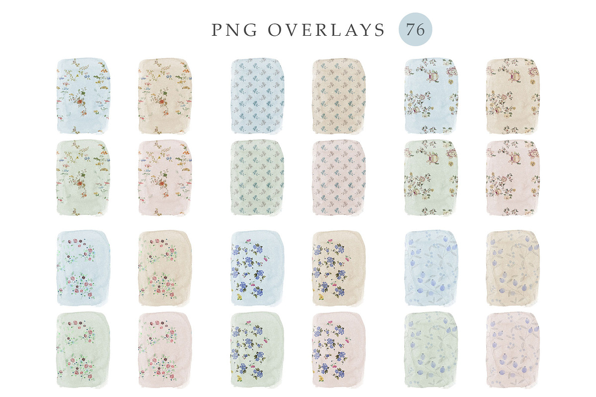 Watercolor Shapes Floral Art, a Texture Graphic by sibel dayı (Photo 8 of 10)