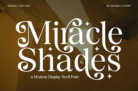 Miracle Shades - Modern Display, a Serif Font by Shakira Studio