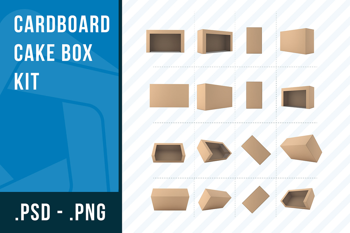 Cardboard Cake Box | Creative Market