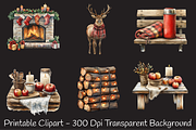 Cozy Cabin Christmas Winter Holiday, an Illustration by RobertsArt (Thumbnail 7 of 7)
