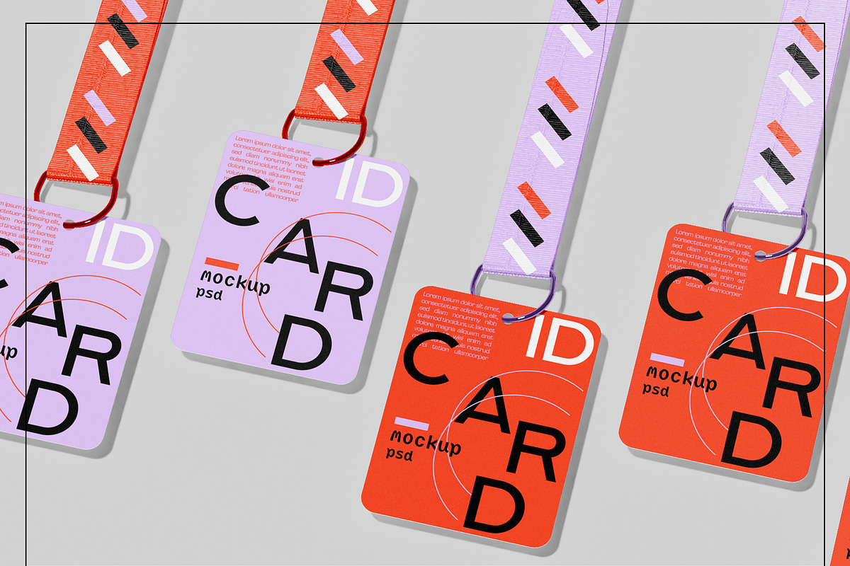 ID Card & Lanyard Mockup Set, a Merchandise Mockup by Mego-studio (Photo 8 of 8)