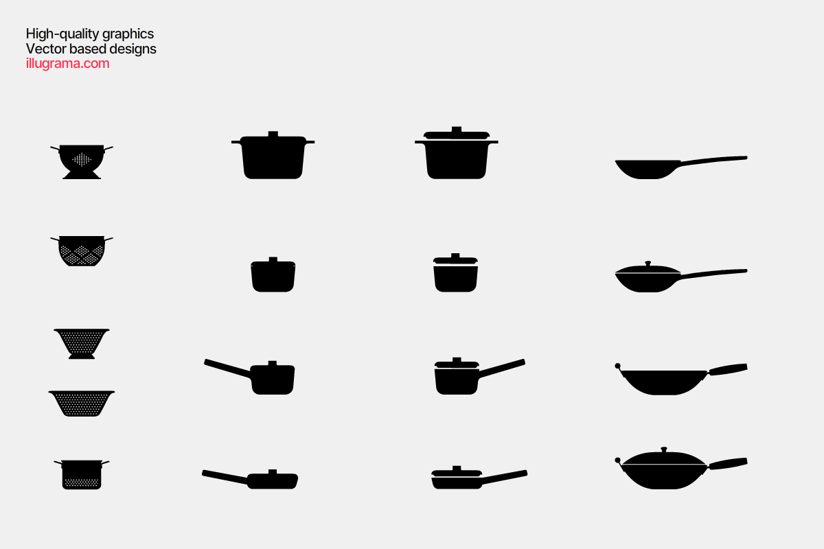Kitchen Utensils - Modern Graphics, a Food Illustration by illugrama (Photo 15 of 16)