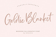 Goldie Blanket - Modern Calligraphy, a Script Font by Letterative Studio (Thumbnail 1 of 7)
