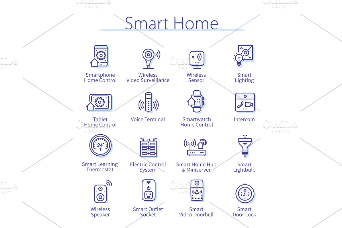 Smart home pack. Internet of things, a Technology Illustration by Iconicbestiary