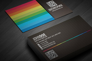 Rainbow QR Code Business Card