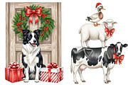 Vintage Christmas Rub On Clipart, an Illustration by DreamArtGraphic (Thumbnail 2 of 5)
