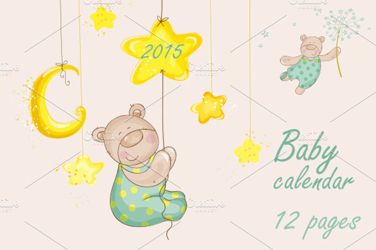 Baby Bear Calendar 2015, an Illustration by Anna Studio (Photo 1 of 2)