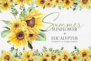Watercolor flower - Summer Sunflower, an Illustration by Beigetime (Thumbnail 1 of 9)