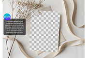 Wedding Card Mockup with Flowers, a Product Mockup by MockupWizard (Thumbnail 3 of 5)