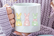 Patchwork Bunny Appliqué Design PNG, an Illustration by CraftArtStudio (Thumbnail 3 of 4)