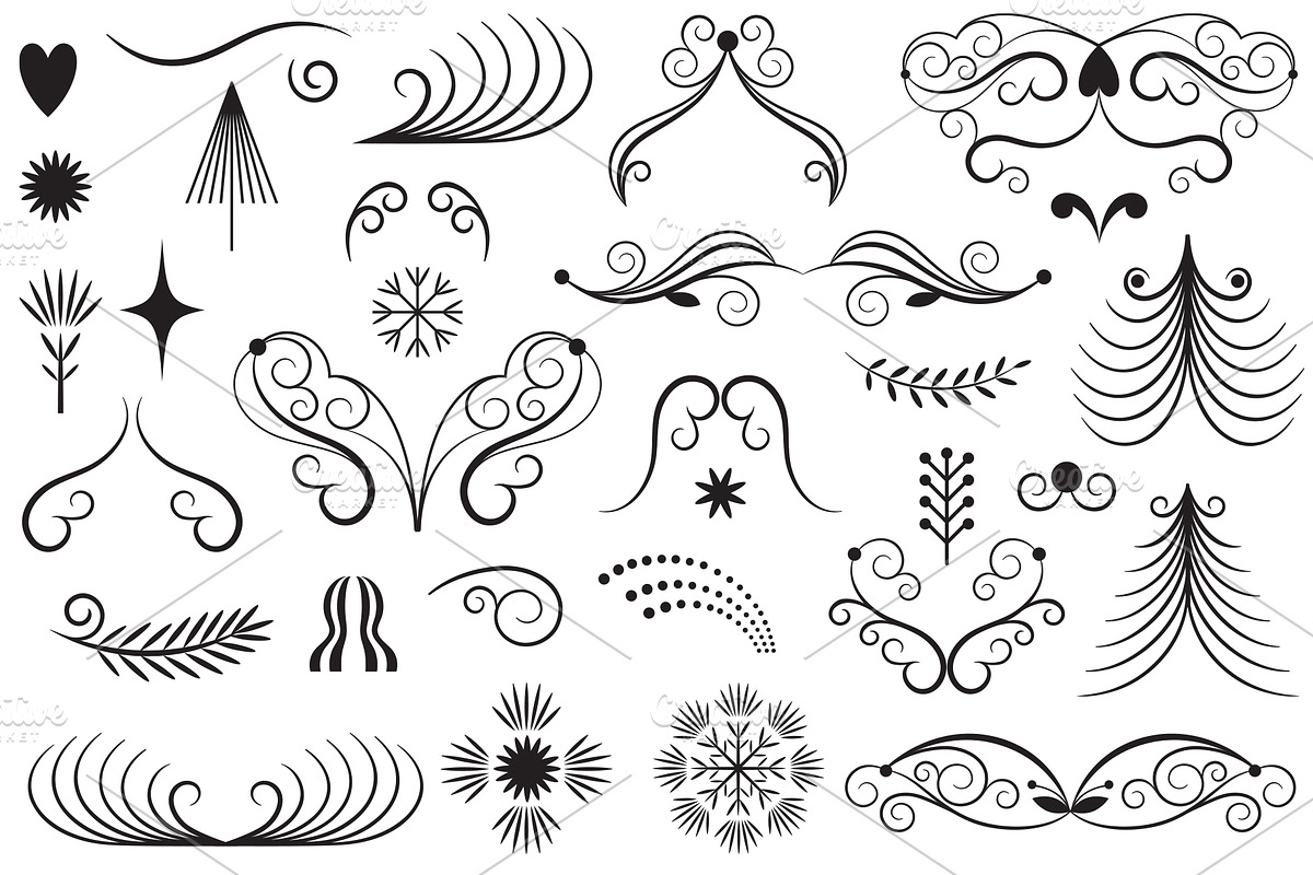 Christmas Ornaments Set, a Decorative Illustration by lenlis (Photo 2 of 13)