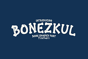 BONEZKUL – Bone Shaped Font, a Font by TypeTasty Font (Thumbnail 1 of 11)