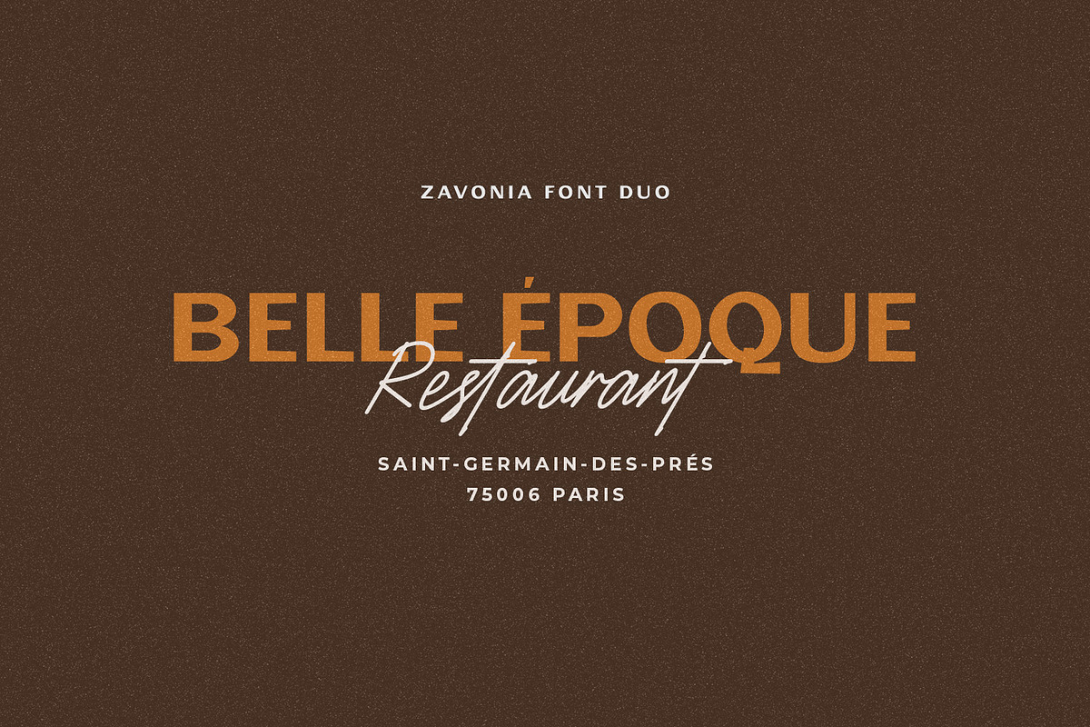 Zavonia – Elegant Script & Sans Font, a Font by Hasbi Creative (Photo 2 of 12)