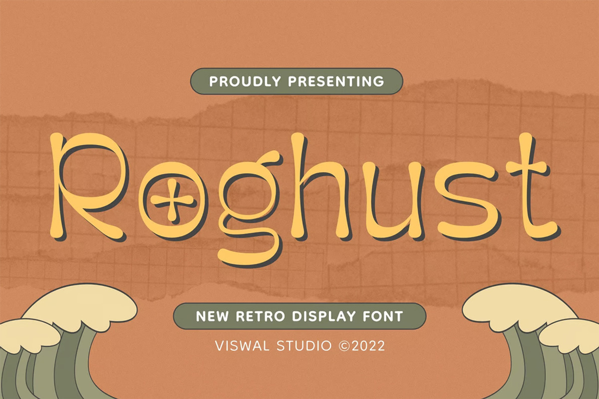 Roghust - Retro Font, a Handwritten Font by Viswal Studio (Photo 1 of 5)