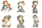 Whimsical Cute Mother's Day Clipart, an Illustration by Designking (Thumbnail 5 of 5)