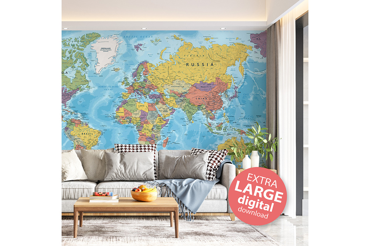 World Map - Highly Detailed Vector, a Graphic by PorcuPen Works (Photo 2 of 6)