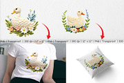 Duck Embroidery Clipart, a Graphic by Artnoy (Thumbnail 3 of 5)