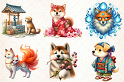 Beautiful Dog Bundle Japanese Style, an Illustration by DreamCafeArt (Thumbnail 4 of 5)