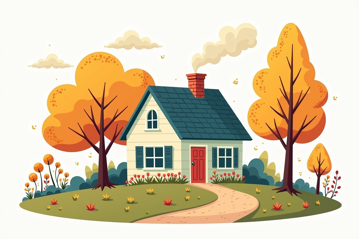 Dreamy Autumn Cottage Clipart Bundle, an Illustration by BIPLOB EXPERT (Photo 8 of 13)