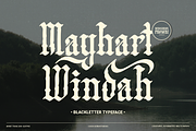 Mayhart Windah Blackletter Typeface, a Blackletter Font by Denustudios (Thumbnail 1 of 12)