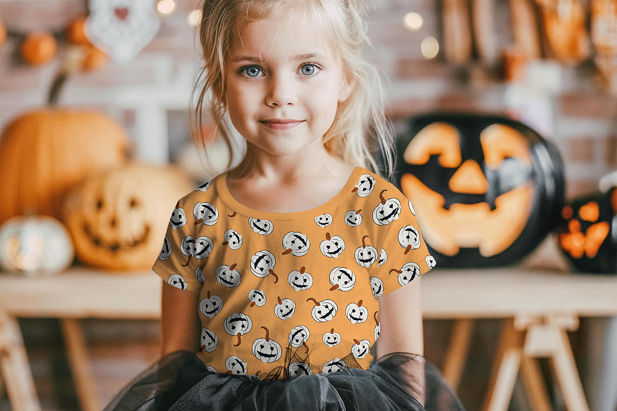 Halloween Kids Tshirt Mockup, a Shirt Mockup by LinnestCreative (Photo 2 of 5)