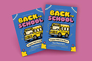 Blue and Yellow Back to School Flyer, a Flyer Template by megarez (Thumbnail 1 of 3)