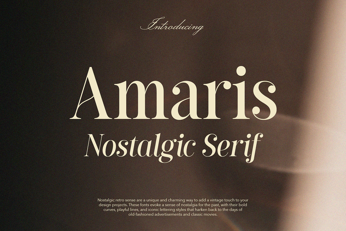 Amaris - Nostalgic Serif, a Serif Font by Craft Supply Co. (Photo 1 of 8)