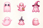 Halloween Pink Ghost, an Illustration by CrexoraLab (Thumbnail 3 of 5)