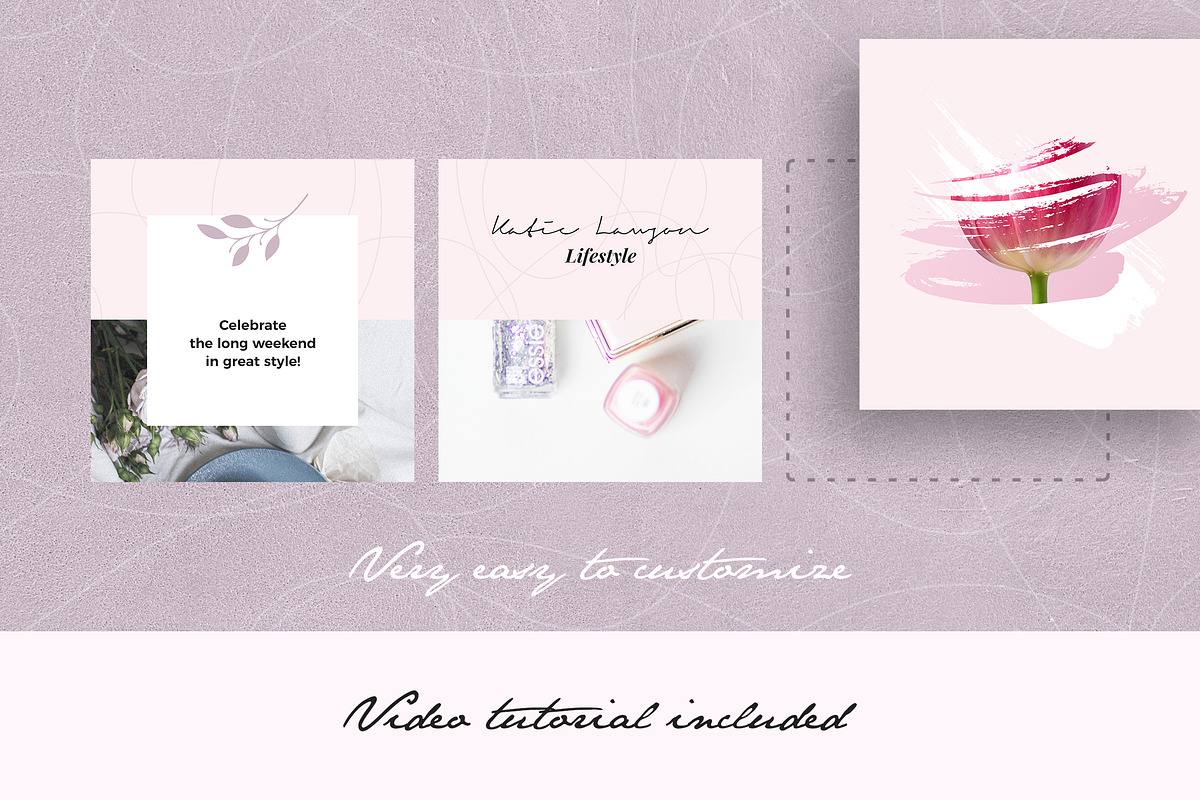 Rosegold Instagram Puzzle, a Social Media Template by Crevo Studio (Photo 8 of 8)