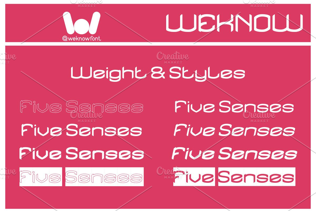 Five Senses font, a Font by weknow (Photo 8 of 9)